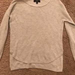 Lightweight blend knit sweater, Gray or cream