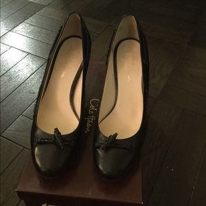 Cole Haan Black Braided Pumps