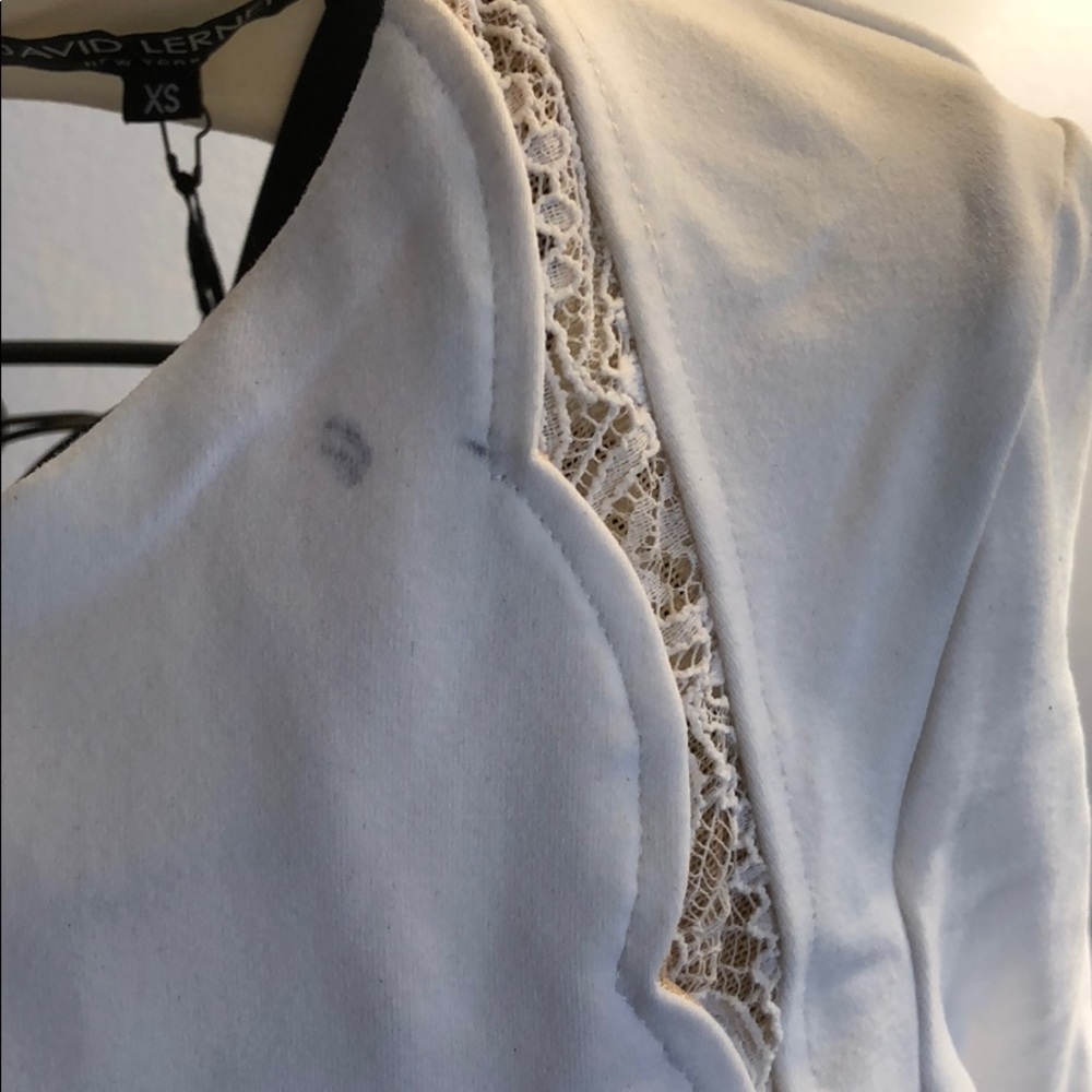 NWT David Lerner white open back fit & - Picture 9 of 9
