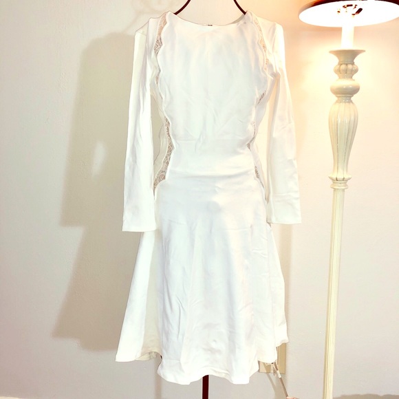 NWT David Lerner white open back fit & - Picture 5 of 9