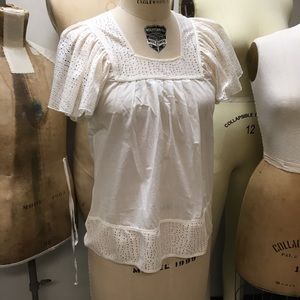 PEPIN flutter sleeve top M