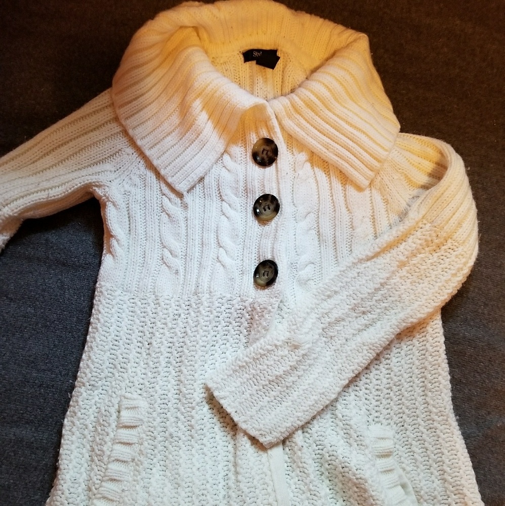 White and red Style & Co. sweaters