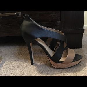 Aldo, genuine leather heels, black and brown