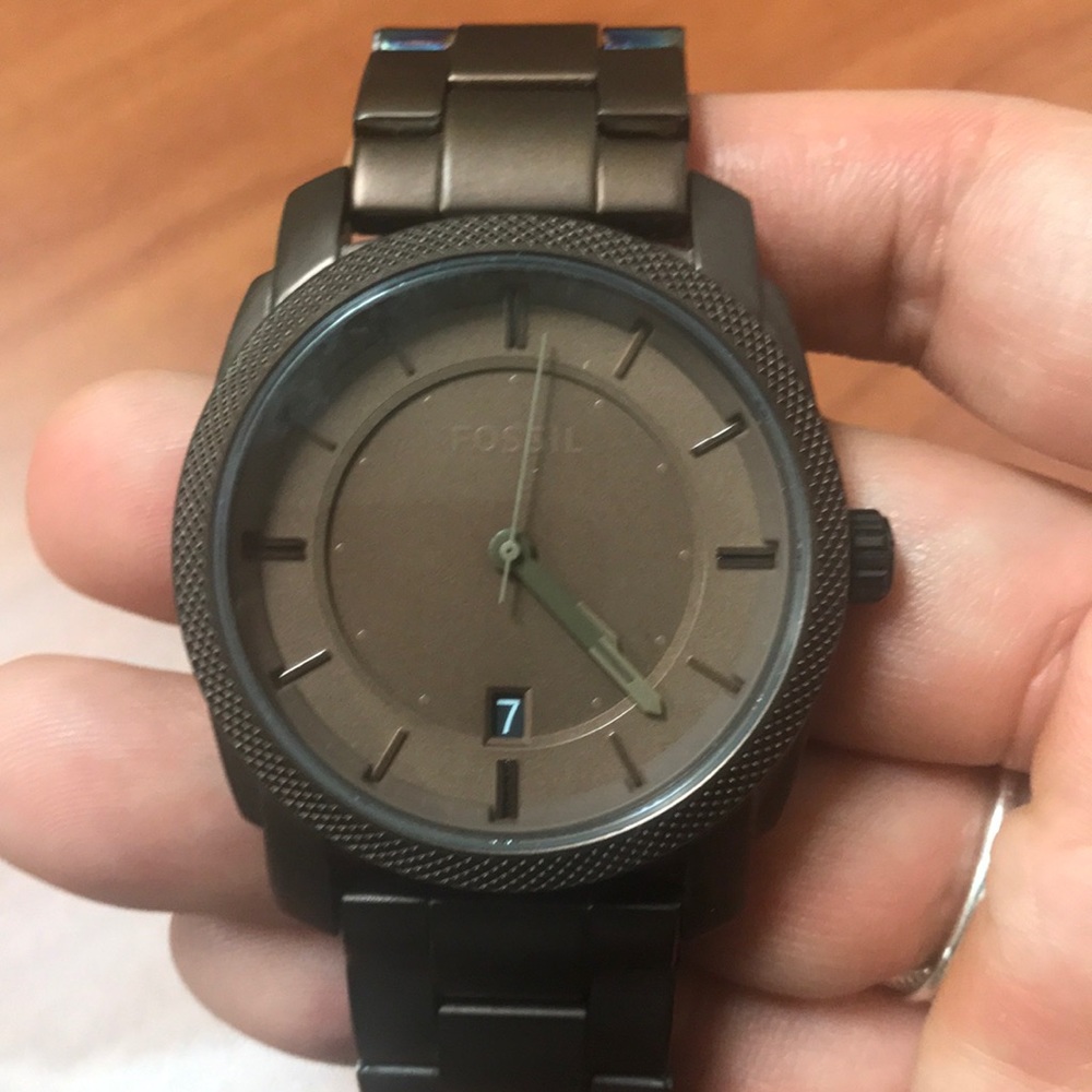 Fossil watch brown metal band