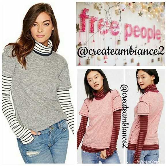 Free People Tops - Free People Turtleneck Twofer Top