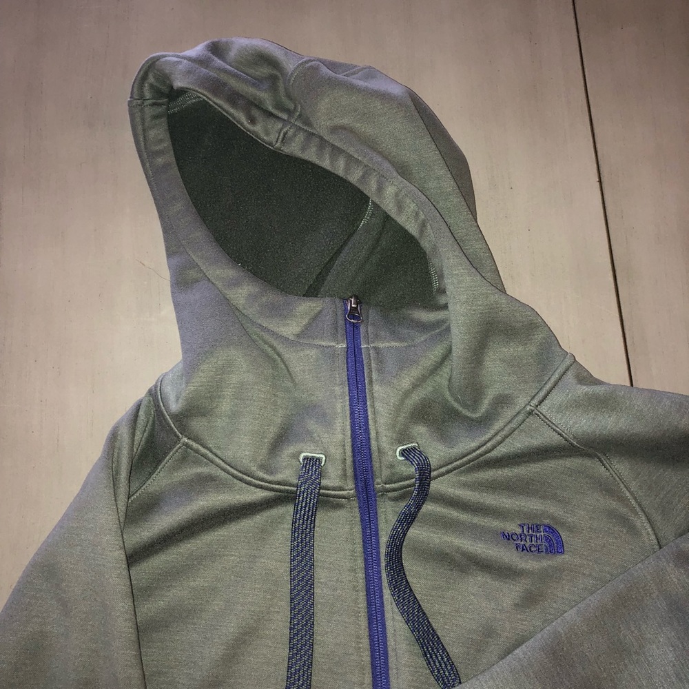 Women’s North Face Long Green Sweatshirt Size L