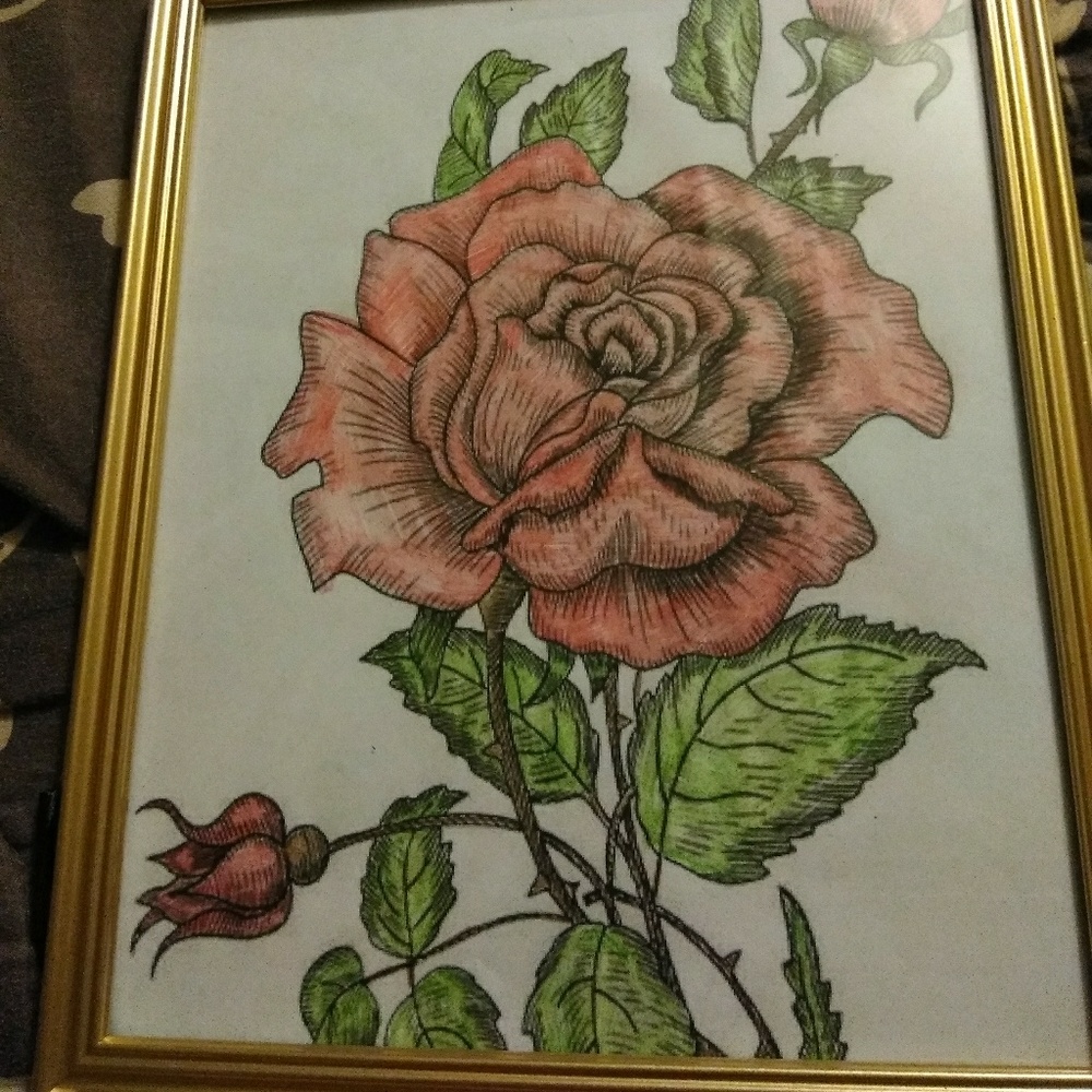 This is done by hand its adult coloring