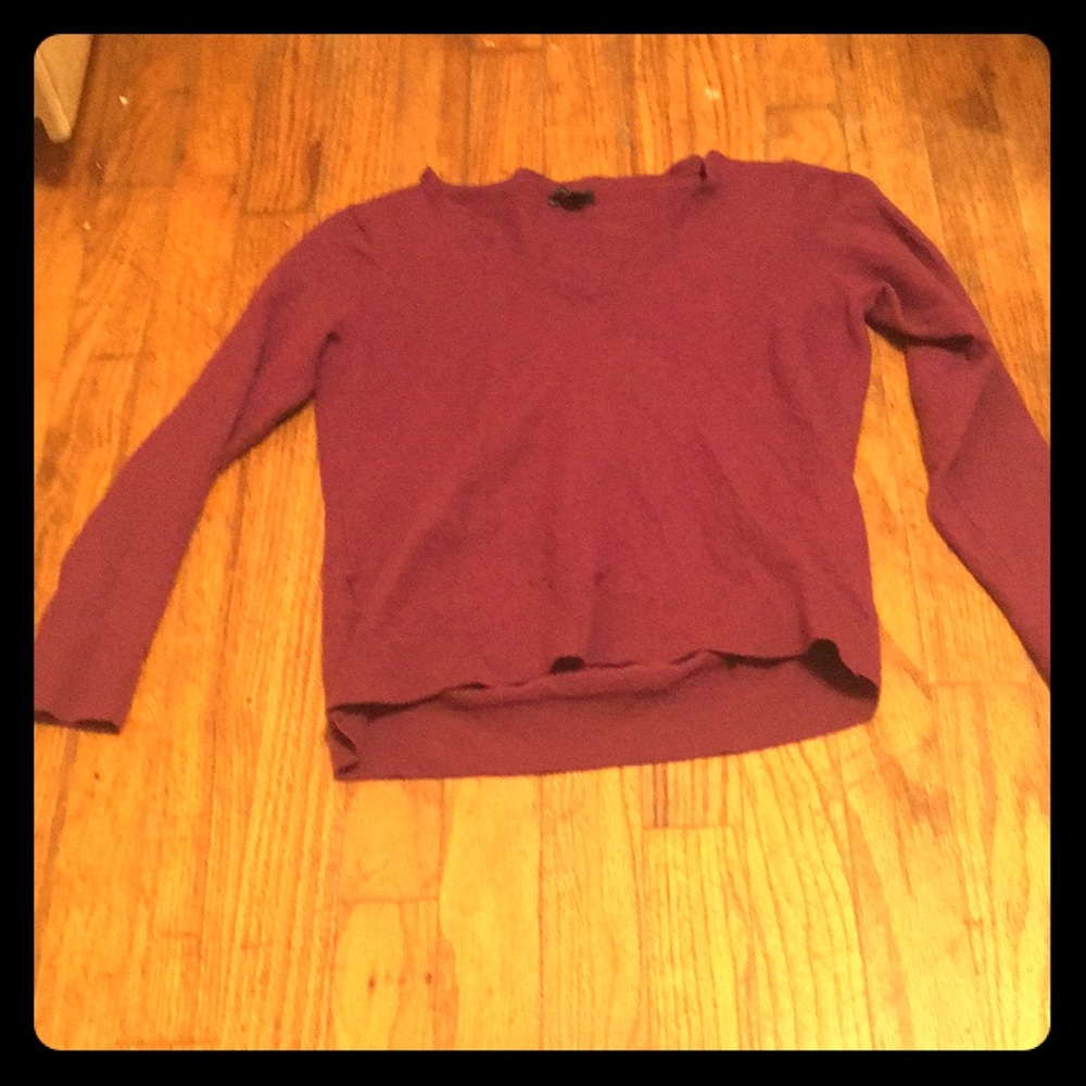 This is a cropped red sweater!!