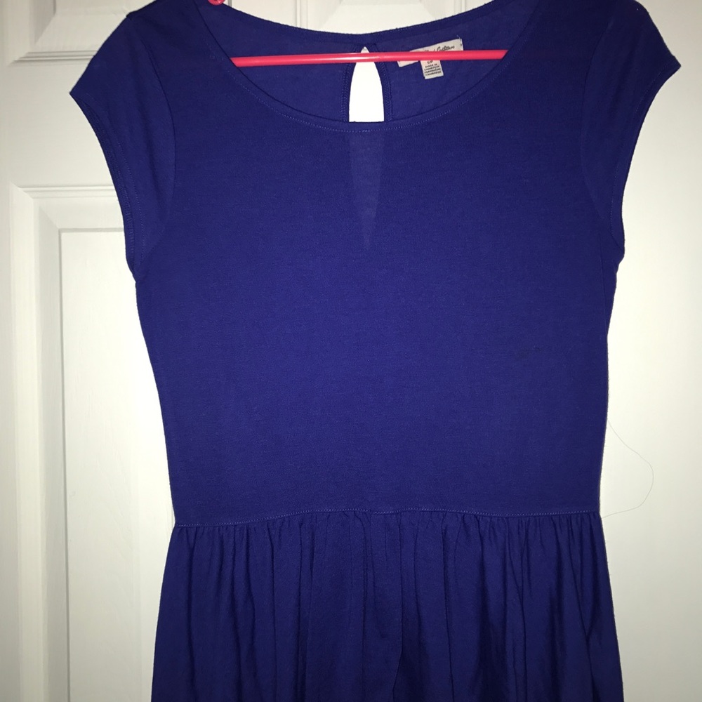 Royal blue peplum shirt