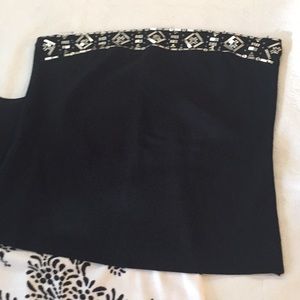 Three white house & black market tops, size Large.