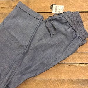 J. Crew factory Chambray Drawstring Pant NWT