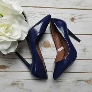  Mossimo Jennifer Navy Blue Heels Pointed Pumps   