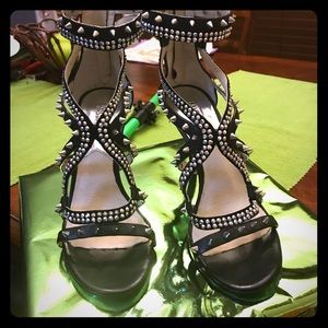 Michael Kors black leather stilettos