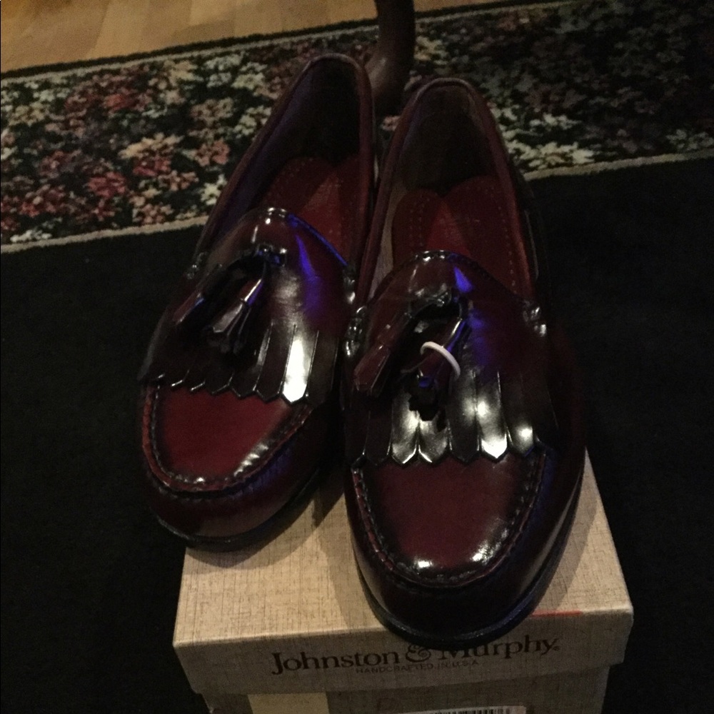 Men’s Bass Leather tassel loafers brown