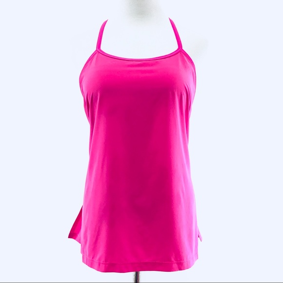 Lululemon Size 4 Tank Top Amped Pink Bra Built In - Picture 2 of 4