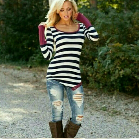 Tops - 🆕 Striped Mosaic Shirt.... Restock