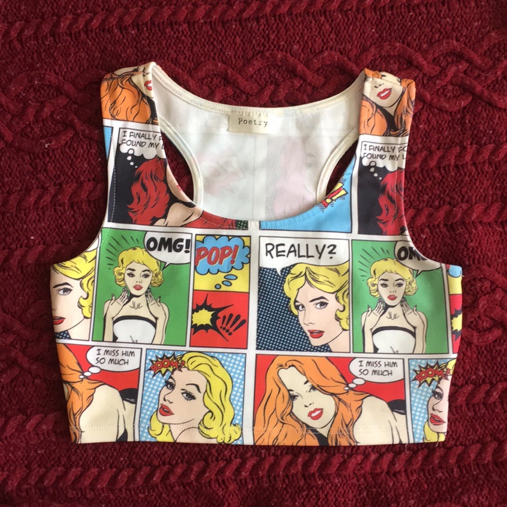 Pop Art Poetry Crop Top