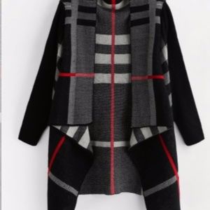 Tartan Plaid Waterfall Cardigan