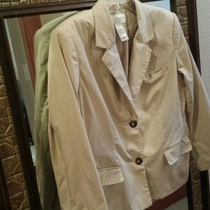 Liz Claiborne Blazer. Khaki size 14