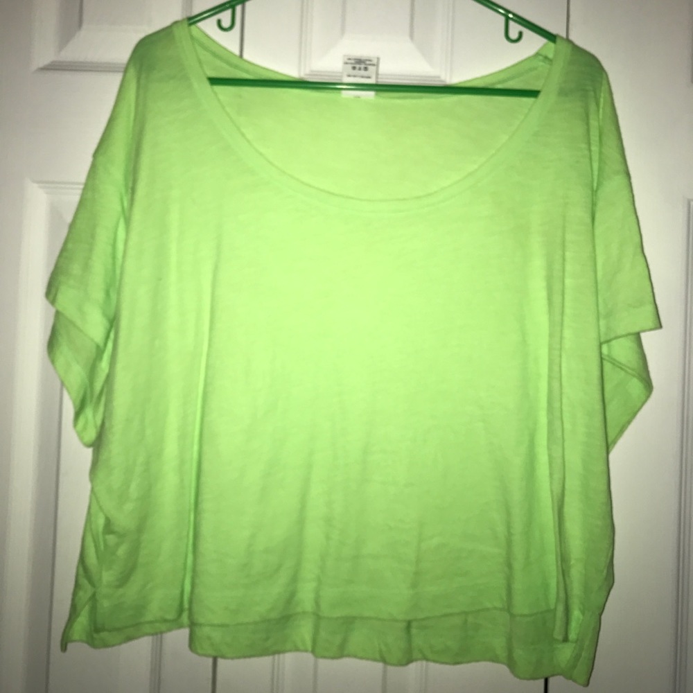 Neon green crop top