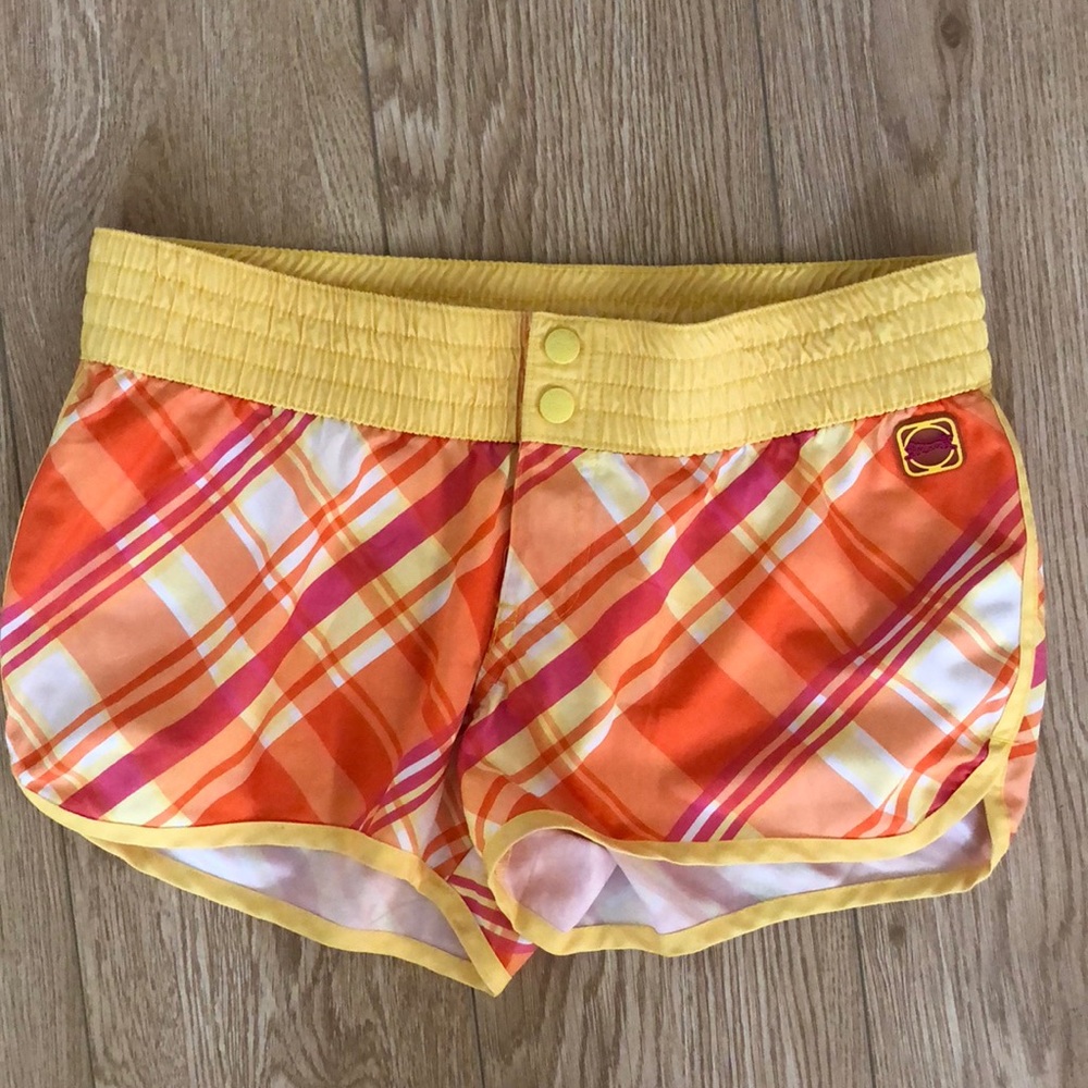 Le Tigre 🐯🧡💛 Plaid Board Shorts