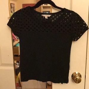 Black American Eagle Crop Top