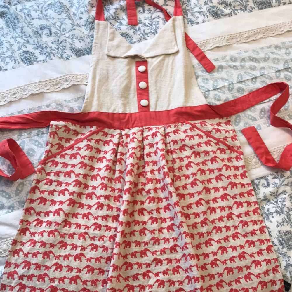 Cynthia Rowley Pink Elephant Apron