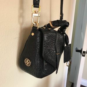 Tory Burch black leather crossbody bag [like new]
