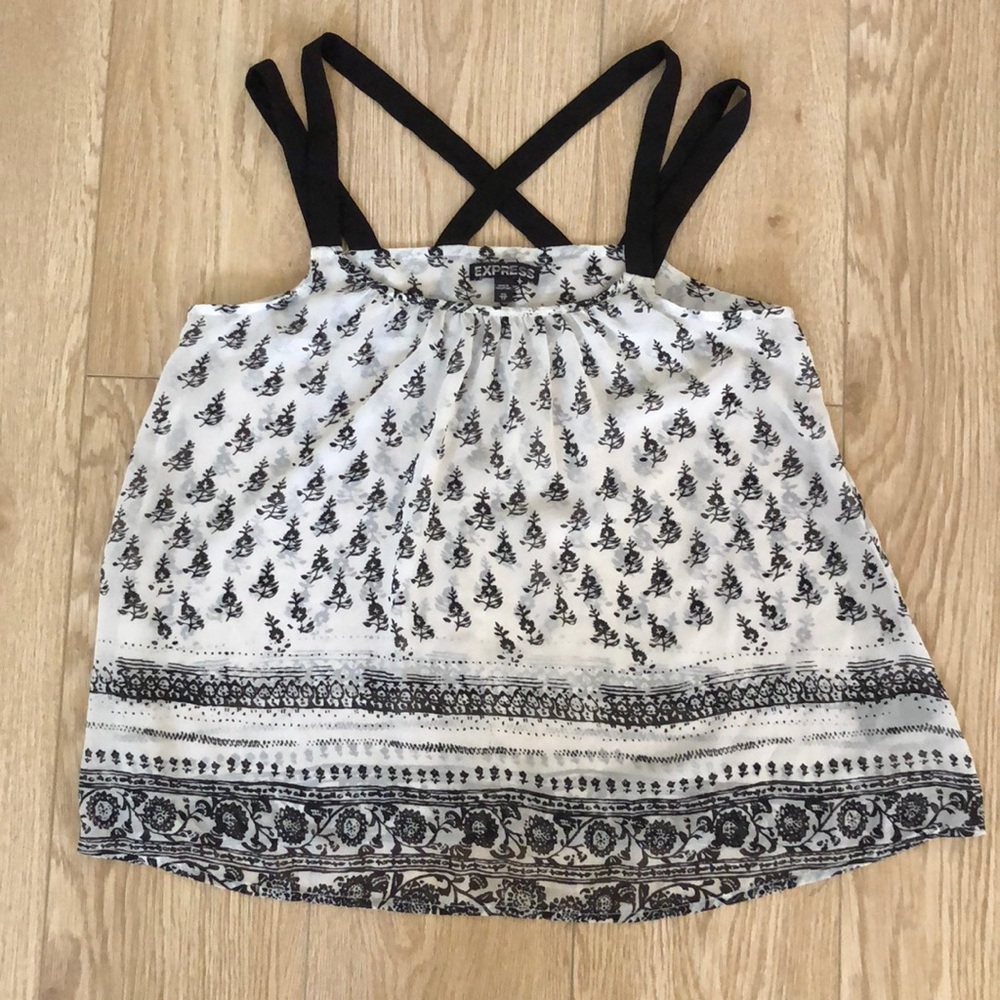 Double Strap Criss-Cross Flowy Tank