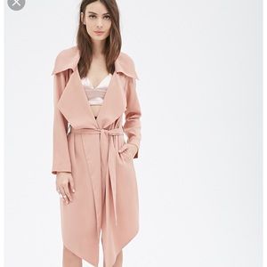 Forever 21 Pink Duster Coat in Pink