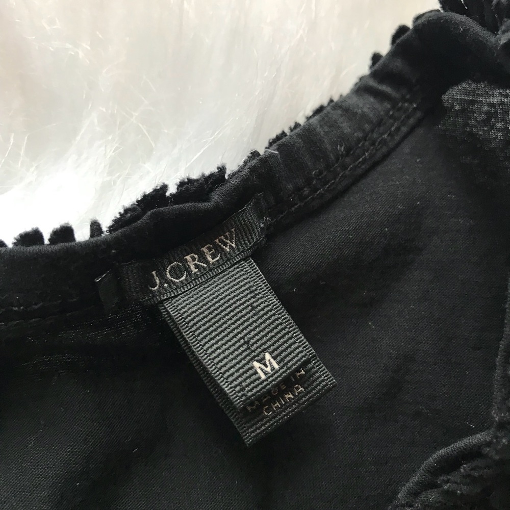 J. CREW Black Sleeveless Tank wt Sheer Insert - Picture 5 of 8