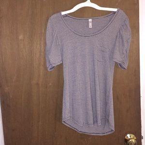 White and black stripped shirt
