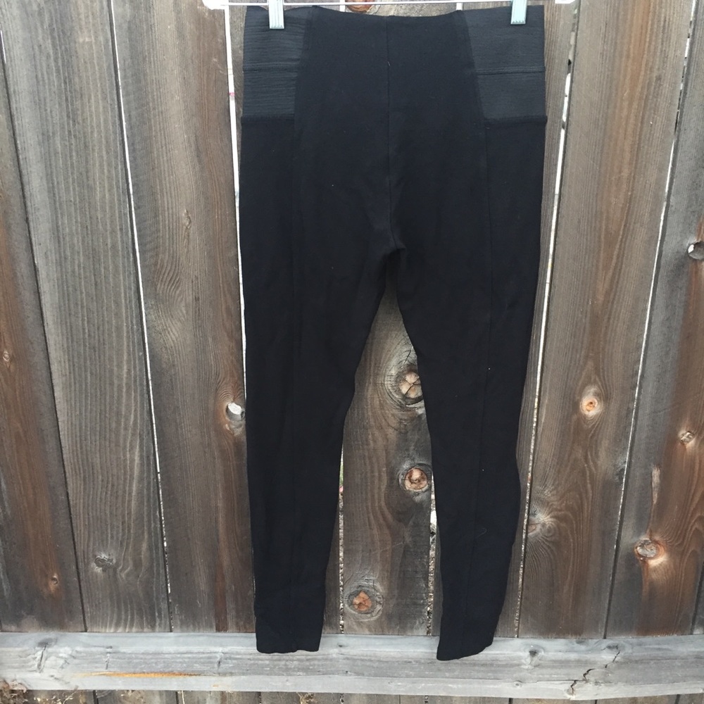 ZARA BLACK PONTE STRETCH PANTS SZ M