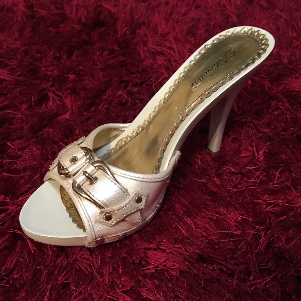 White & Gold Heels
