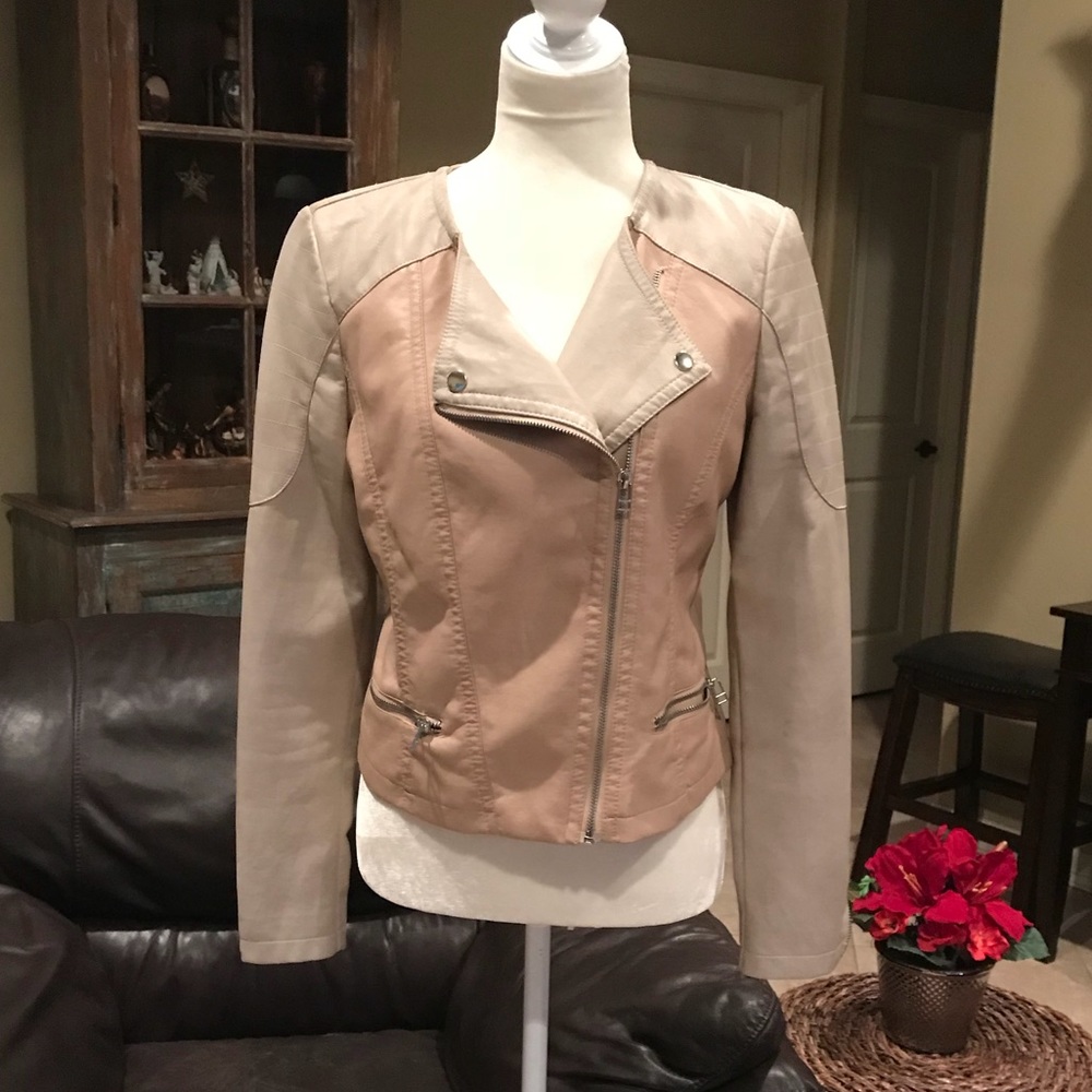 CANDIES FAUX LEATHER MOTO JACKET