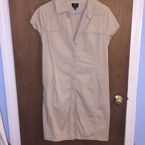Tan dress with buttons!
