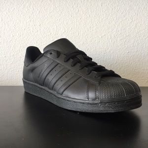 Adidas Superstar Shoe Mens Size 9 Black/Black