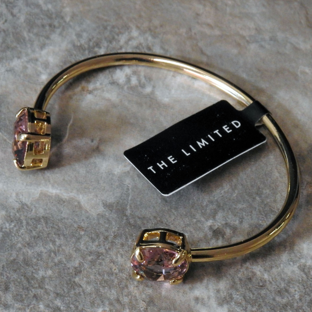 NWT Gold with pink stone bracelet.  LTDB94 - Picture 4 of 7