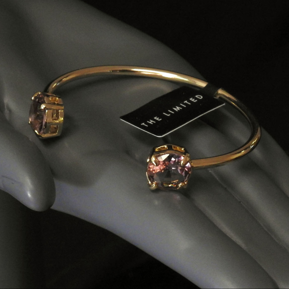 NWT Gold with pink stone bracelet.  LTDB94 - Picture 3 of 7