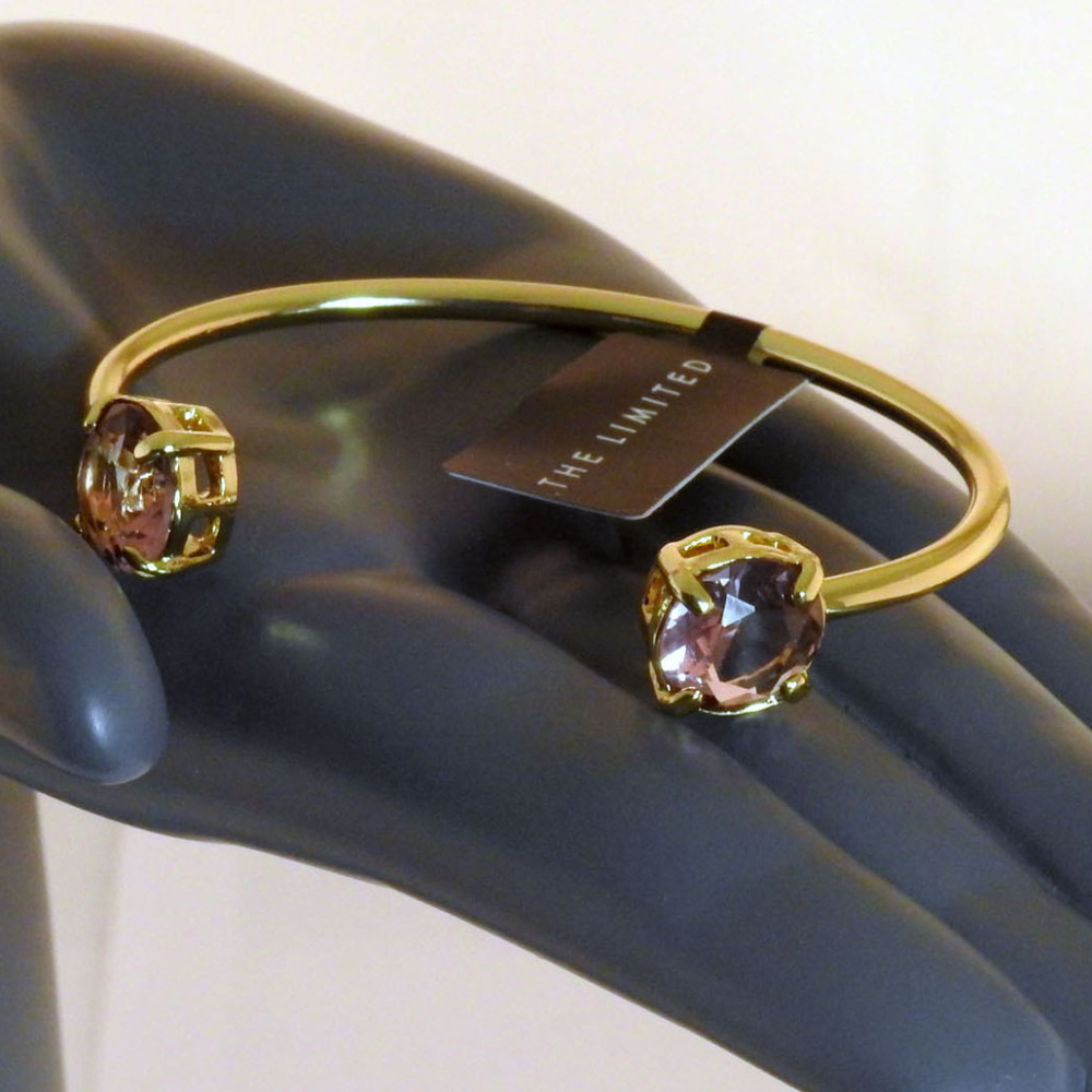 NWT Gold with pink stone bracelet.  LTDB94 - Picture 7 of 7