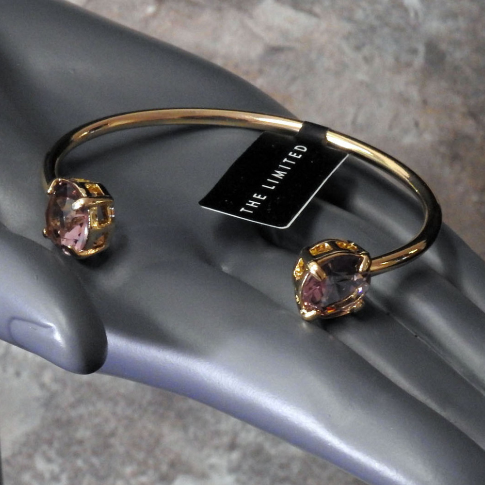 NWT Gold with pink stone bracelet.  LTDB94 - Picture 5 of 7