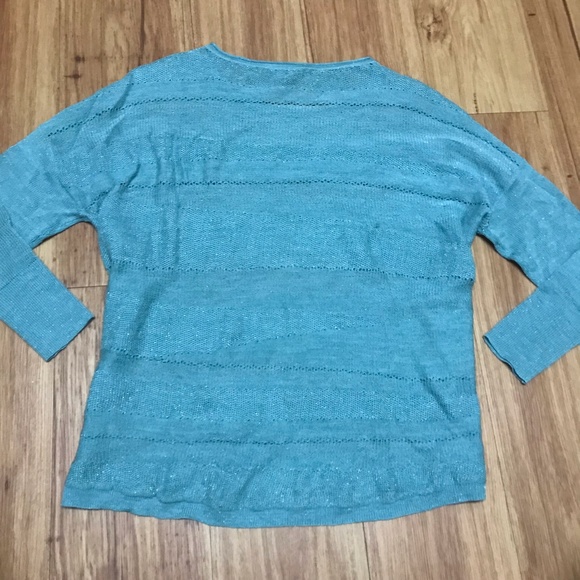 Eileen Fisher Asymmetrical Striped Knit Sweater - Picture 5 of 7