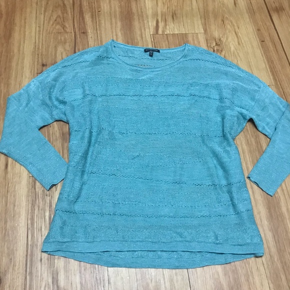 Eileen Fisher Sweaters - Eileen Fisher Asymmetrical Striped Knit Sweater