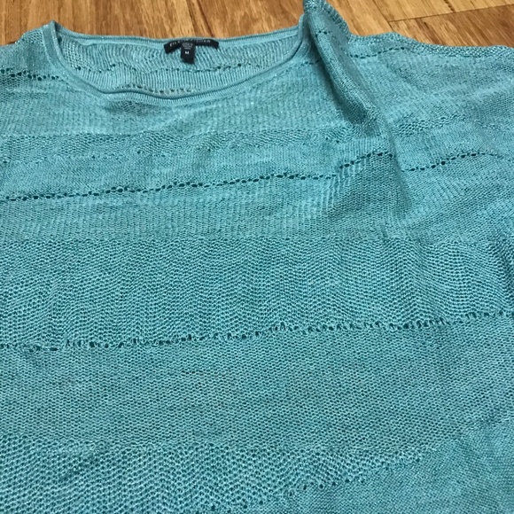 Eileen Fisher Asymmetrical Striped Knit Sweater - Picture 4 of 7