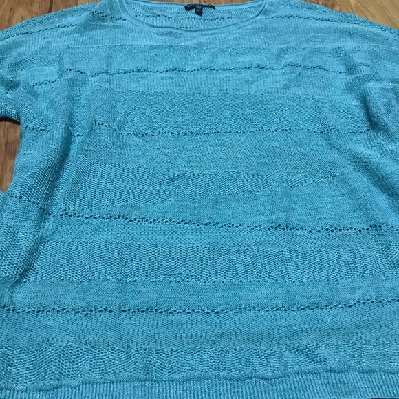 Eileen Fisher Asymmetrical Striped Knit Sweater - Picture 2 of 7