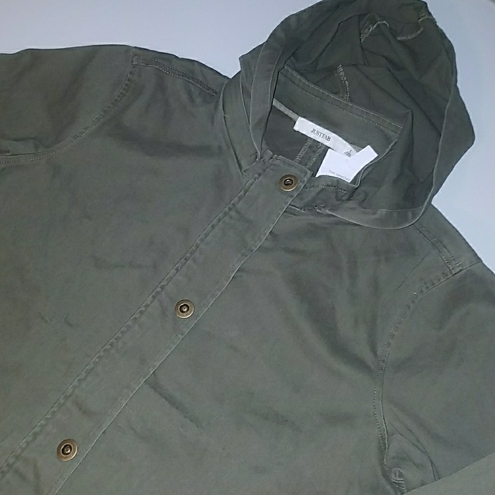NWT Olive green justfab military style jacket