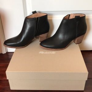Madewell size 8 black leather ankle boots