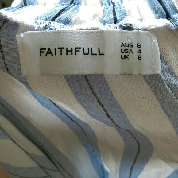 FAITHFULL THE BRAND blue striped romper - Picture 3 of 8