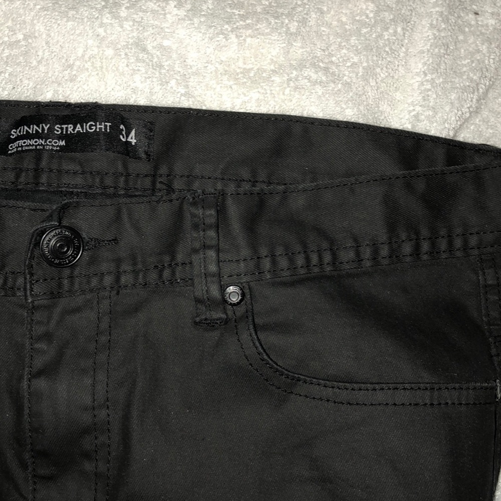 Dark Grey Pleather Cotton On Jeans