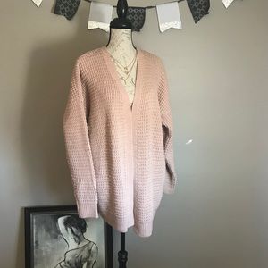 Blush chunky knit cardigan sweater-PLUS